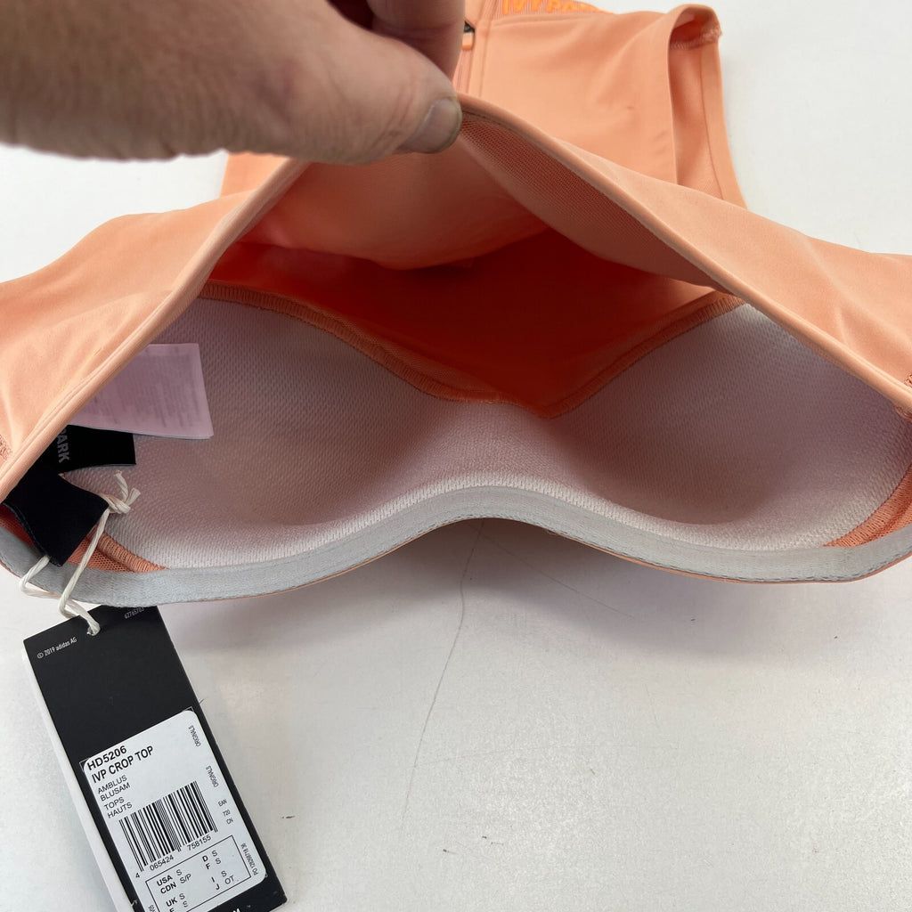 Adidas Ivy Park Crop Top Sports Bra in Peach Orange size Small - New