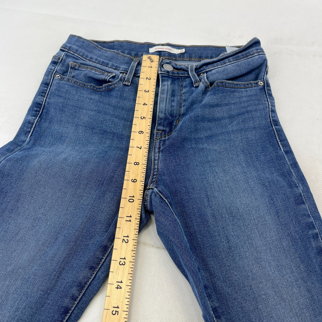 Levi's Slimming Skinny Stretch Jeans Women's W28" L32" Mid Blue Denim