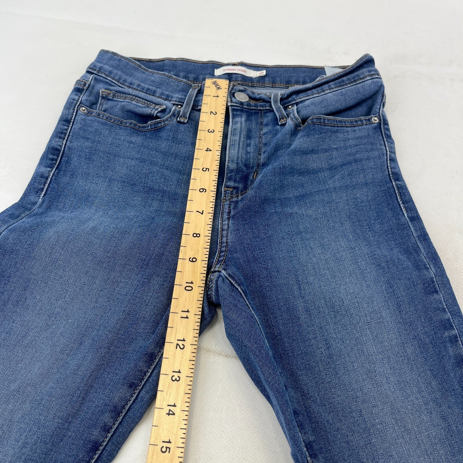 Levi's Slimming Skinny Stretch Jeans Women's W28" L32" Mid Blue Denim