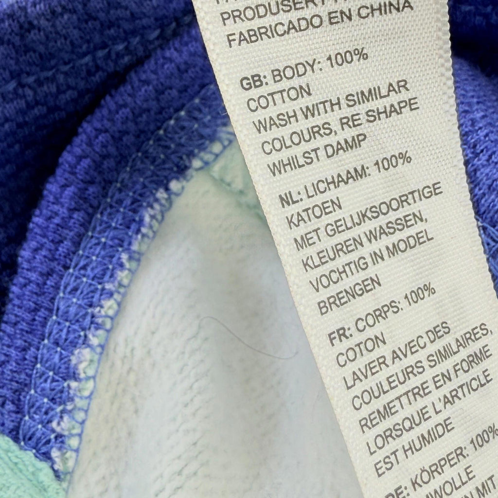 Weird Fish The Airlie Womens Distressed Look Pullover 1/4 Zip Pale Blue size 12