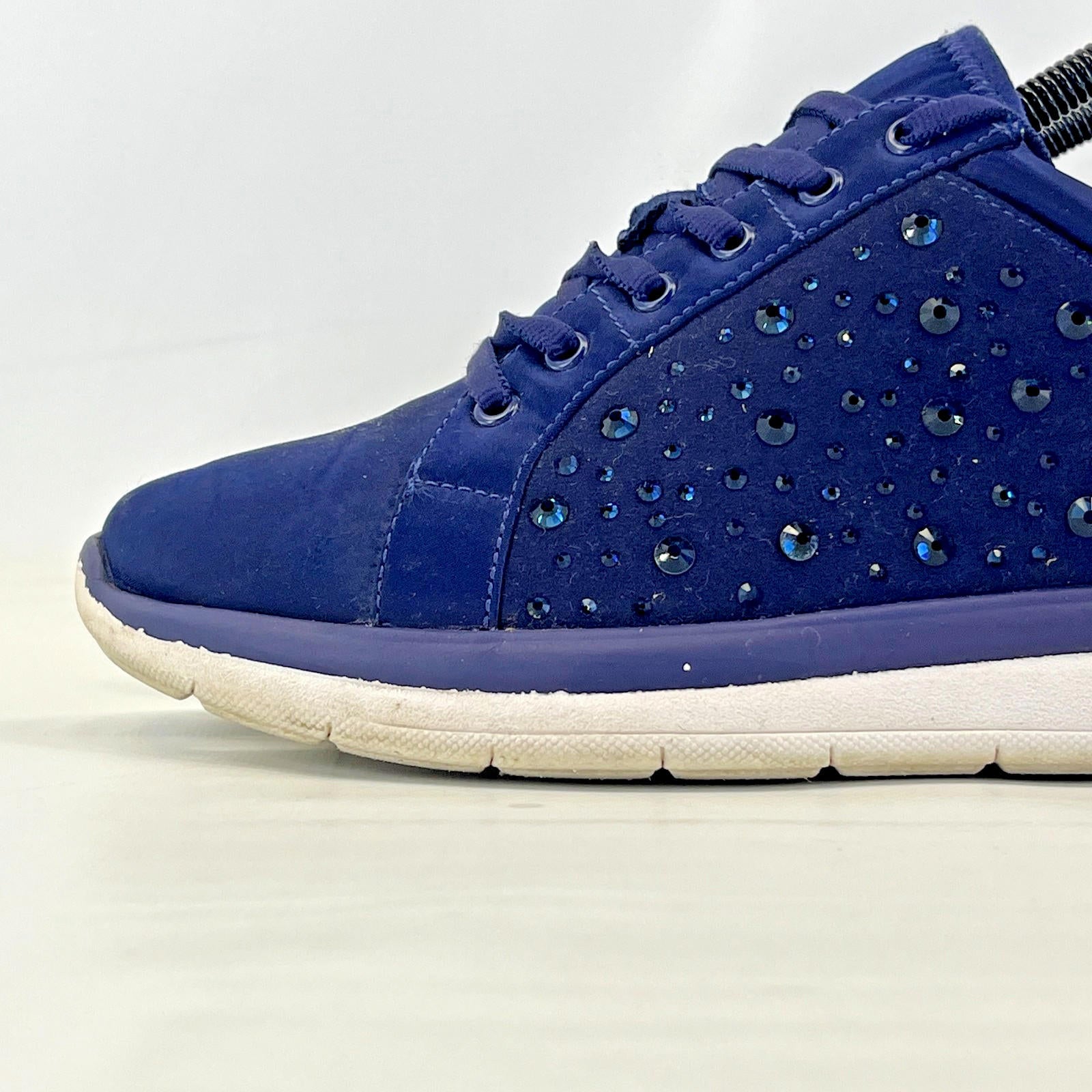Clarks Women's Trainers Casual Shoes Navy Blue with Diamantes size UK 6 D