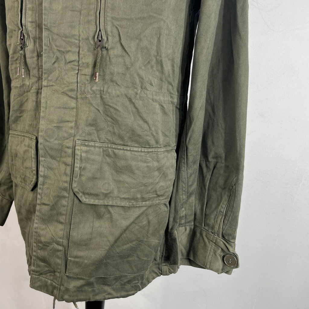 Vintage 1983 Socovet French Army Jacket Fatigue Smock Olive Green size 92C (M)