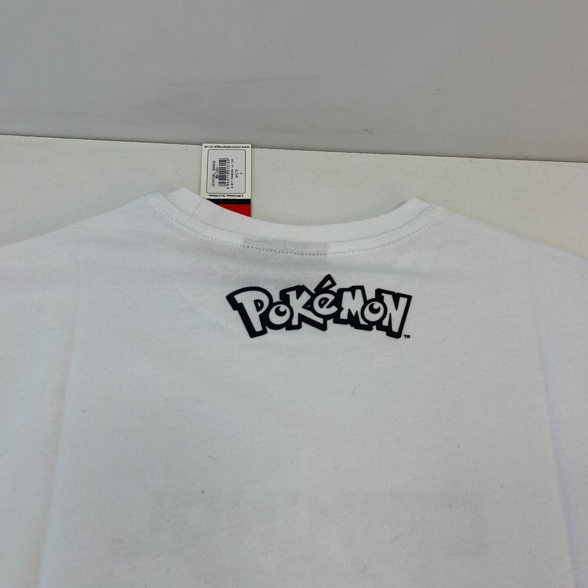 Criminal Damage Premium White Pokémon Digital Character T-Shirt Long Sleeve UK S