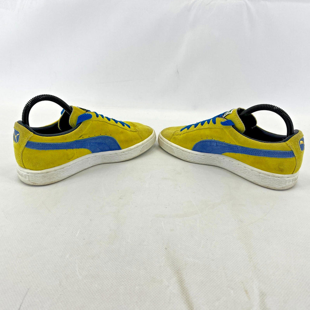 Puma Retro Yellow & Blue Suede Lace Up Trainers Ladies UK size 4