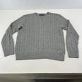 Polo Ralph Lauren 100% Cotton Jumper Men's size M in Grey Crew Neck Sweater