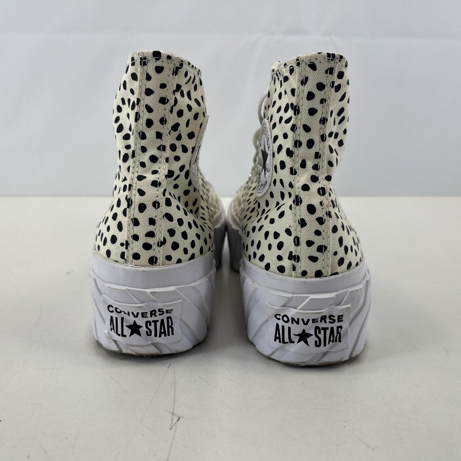 Converse Chuck Taylor All Star Platform Trainers Cheetah Print & White UK size 8
