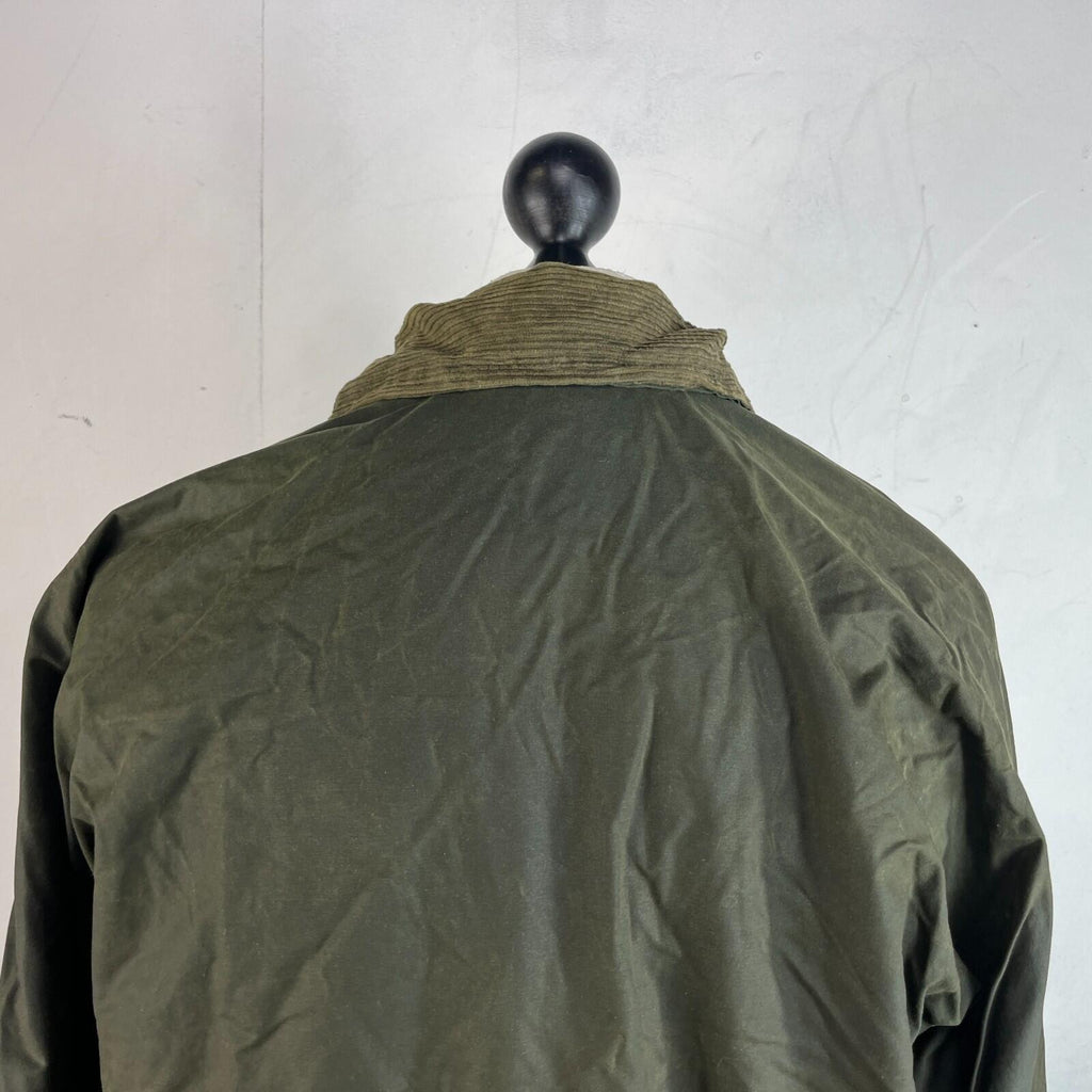 Black Star Men's Insulated Wax Jacket in Green size XL Utility Retro Waxed Coat