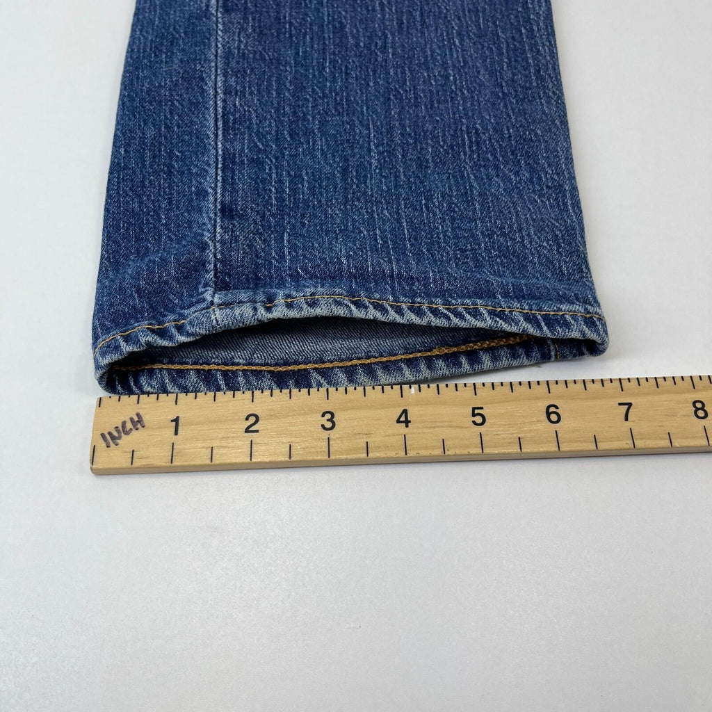 Levis 511 Premium Big E Slim Fit Jeans W34 L32 Blue Denim Straight Leg Mens