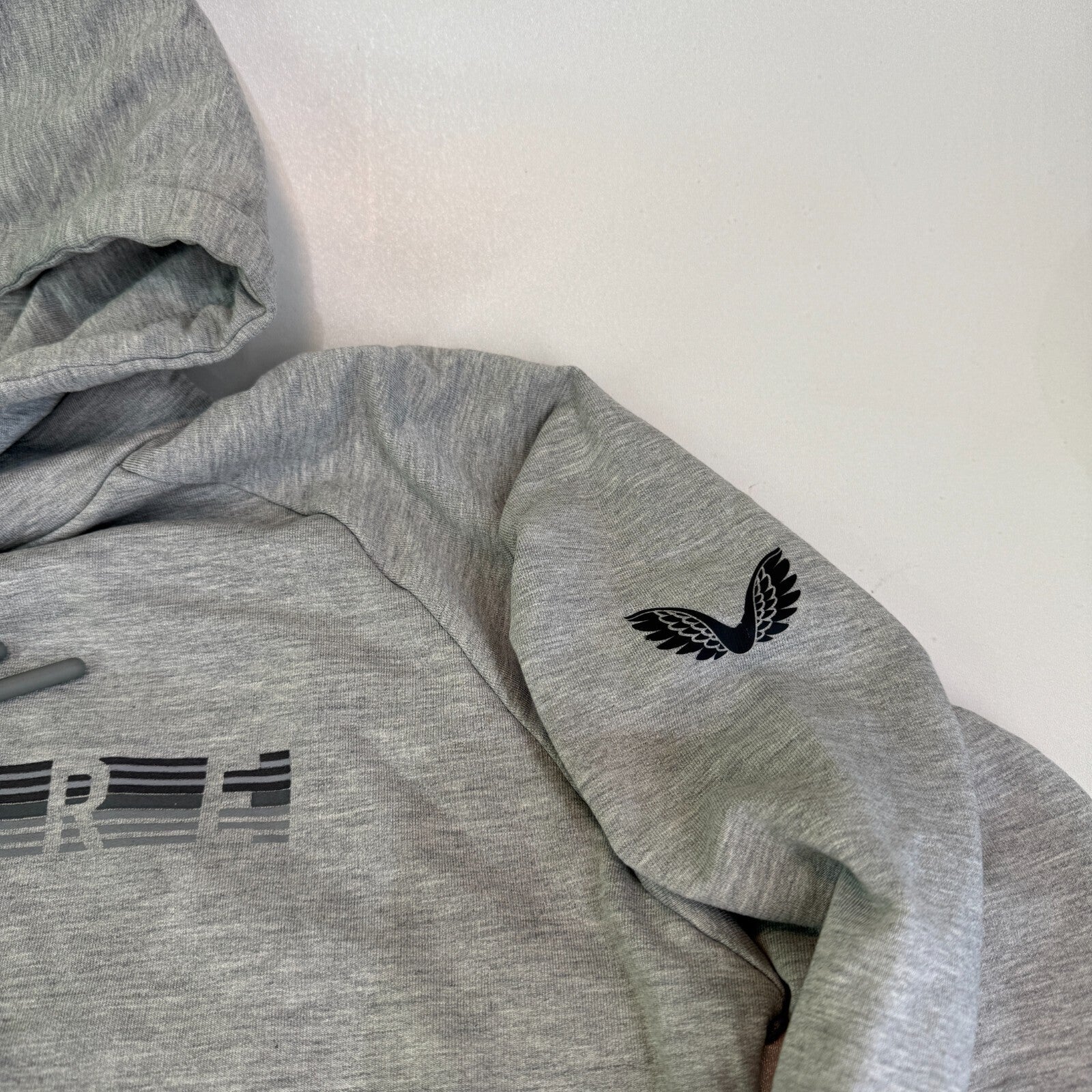 Castore Graphic Spellout Hoodie Grey size Small - VGC