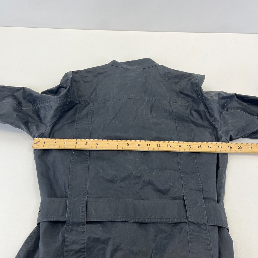 Belstaff Six Days Women's Jacket EU size 46 Black Made in Italy Waxed Motorcycle