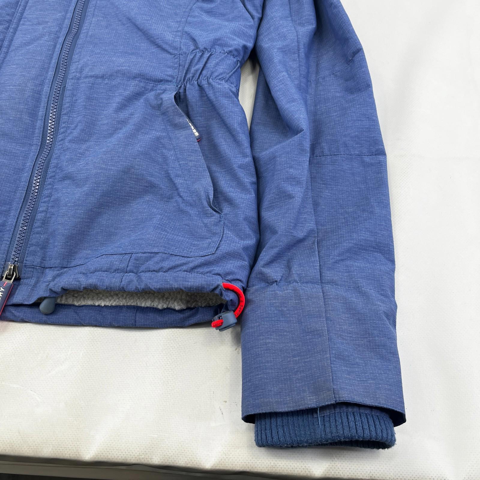 Superdry Wind Attacker Engineered Women's Ladies Jacket size M Blue Fleece Lined