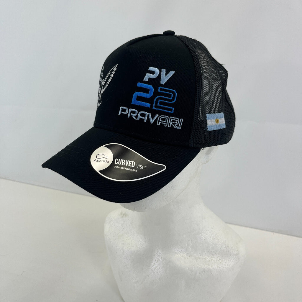 Atlantis PV 22 Pravari Argentina Adjustable Baseball Cap Black Embroidered Hat
