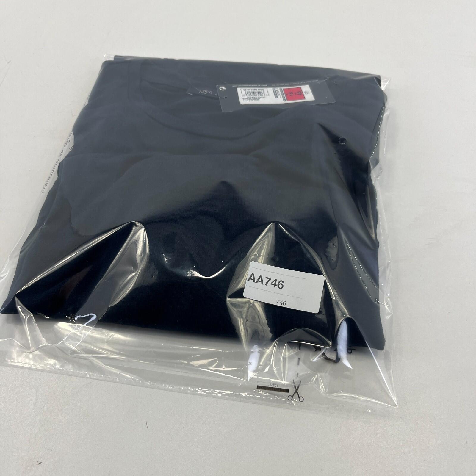 M&S Collection Women's Crew Neck Pullover Top Navy Blue 3/4 Sleeve size 18