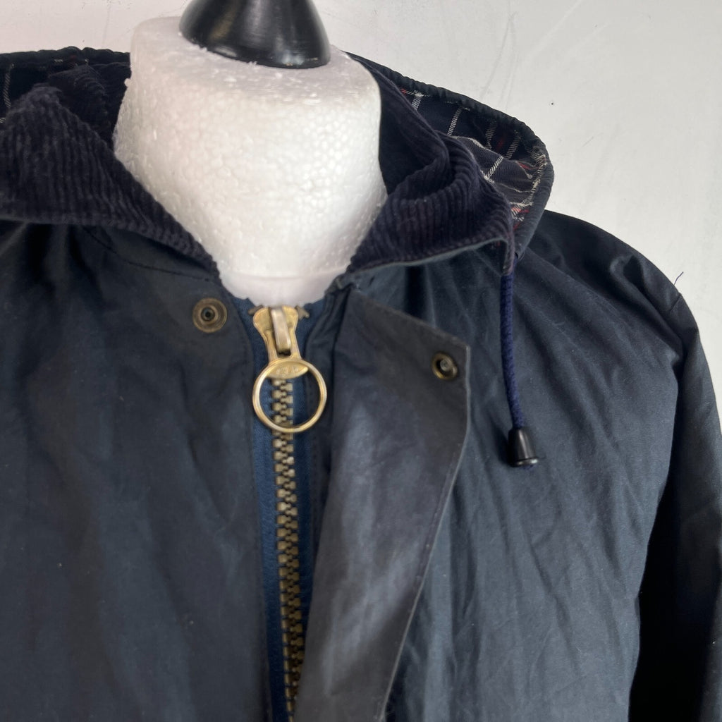 Royal Spencer Mens Wax Hunting/Farming Jacket in Black with Hood size 54 (L)