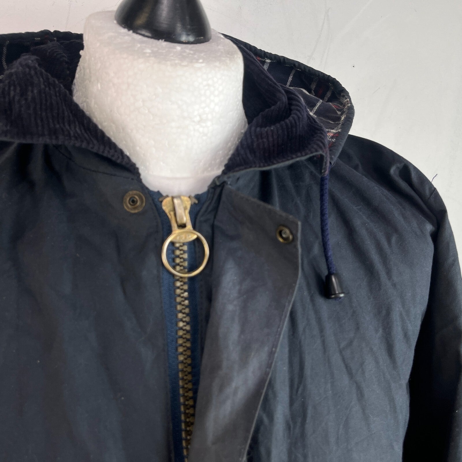 Royal Spencer Mens Wax Hunting/Farming Jacket in Black with Hood size 54 (L)