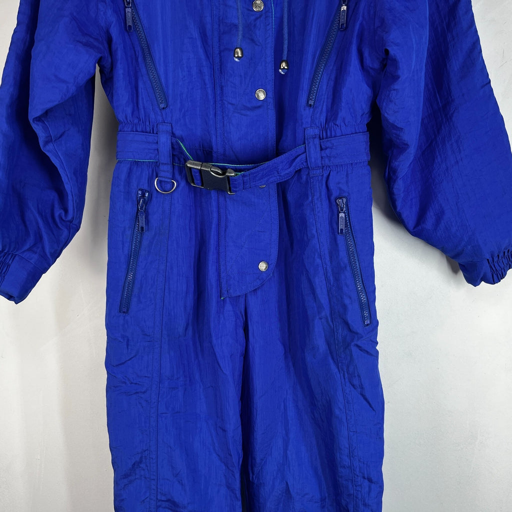 Vintage St Michael Women's Blue Snow Ski Suit One Piece size 12 - Near Mint