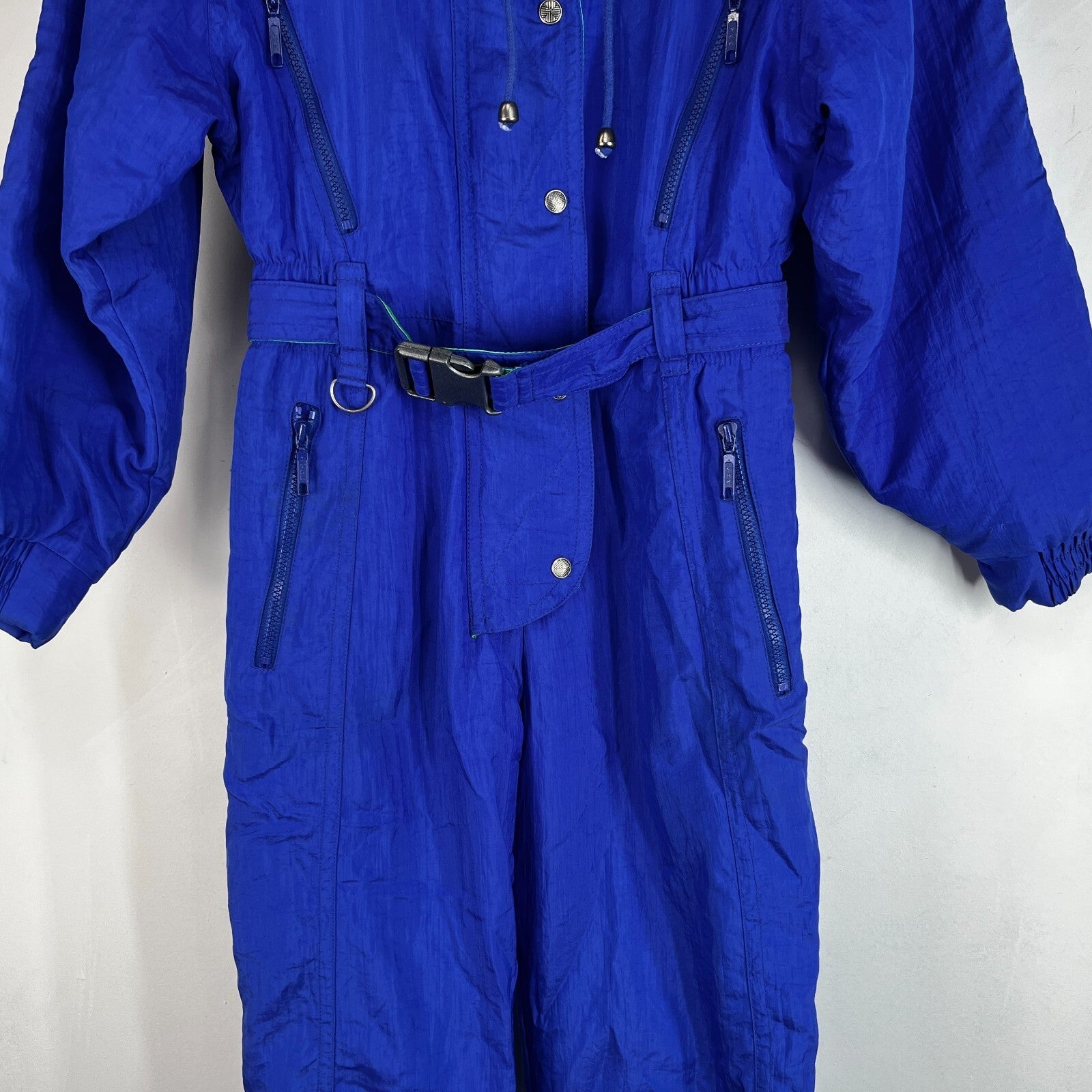Vintage St Michael Women's Blue Snow Ski Suit One Piece size 12 - Near Mint
