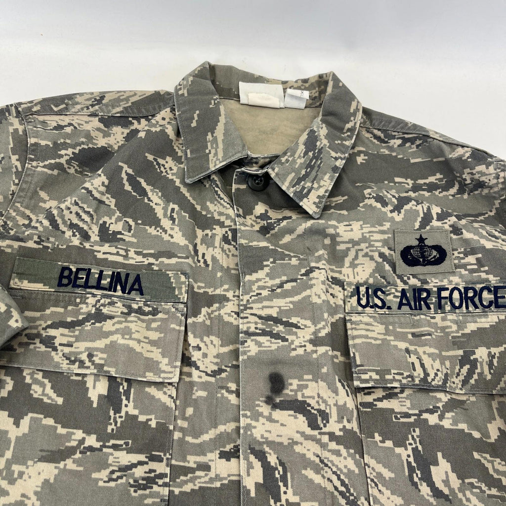 US Air Force Jacket Grey Pixel Camouflage Digital Tiger Stripe BDU Medium 40R
