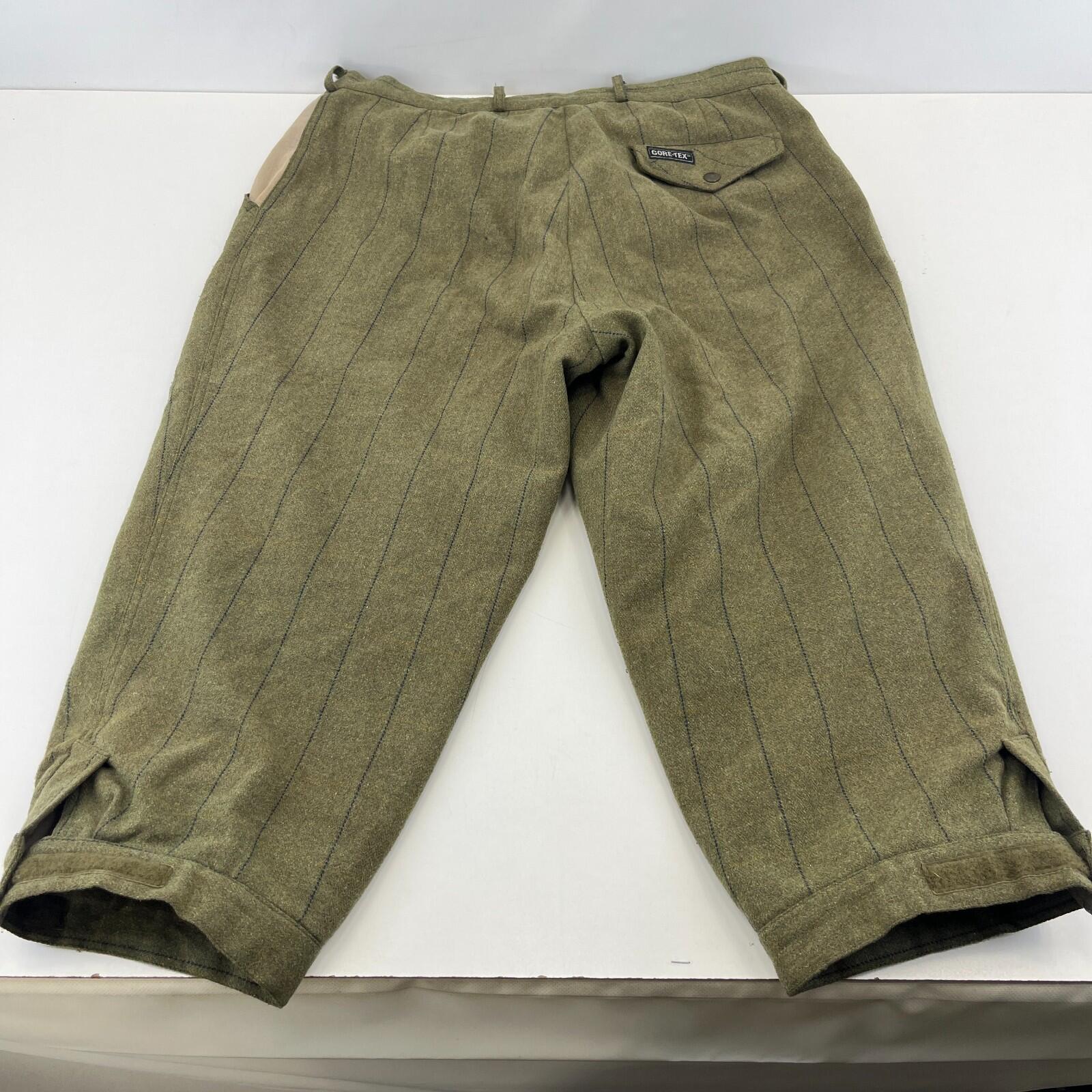Laksen Gore-Tex Shooting Breeks Plus Fours Wool Blend W38" L22" Green Wide Pin