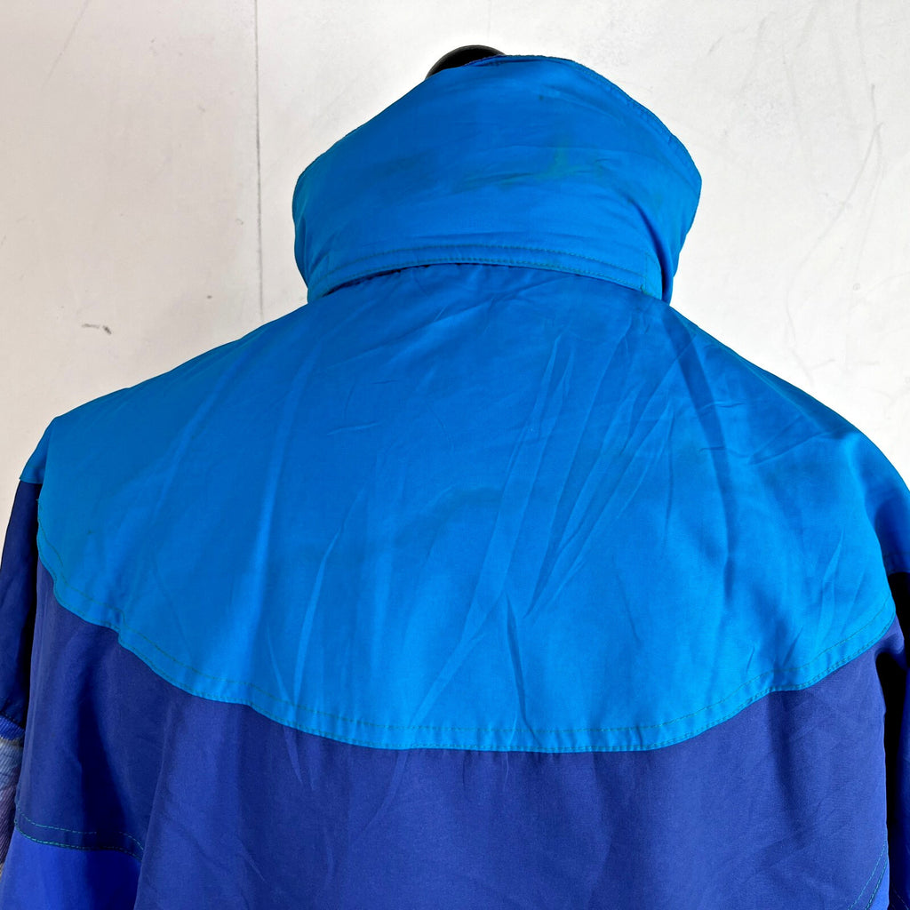 Vintage Sergio Tacchini 80s 90s Mens size M White Label Ski Jacket Blue & Green