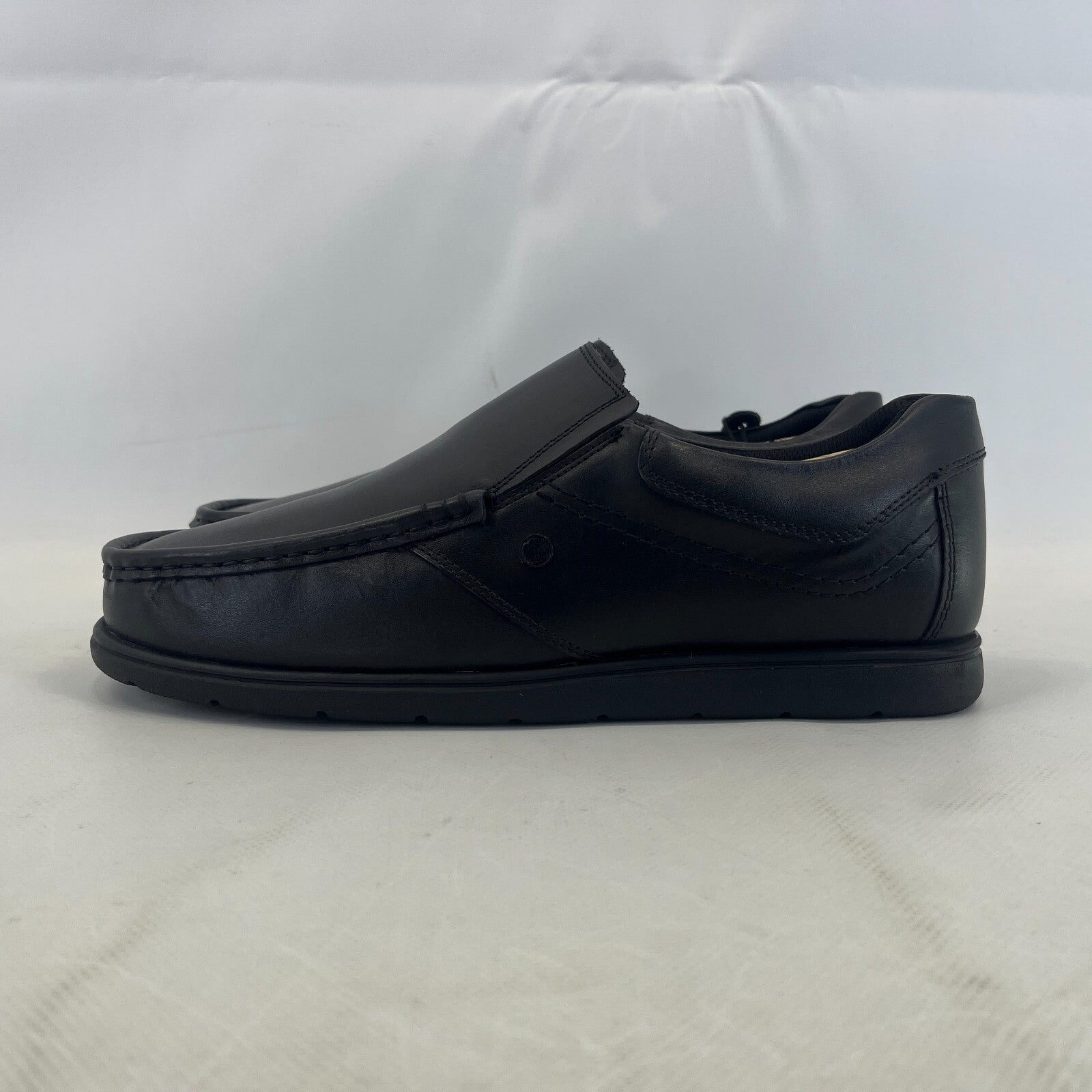 Pretty Green Waltham Slip On Shoes Moccasin Loafers Men's Black Leather size 9.5
