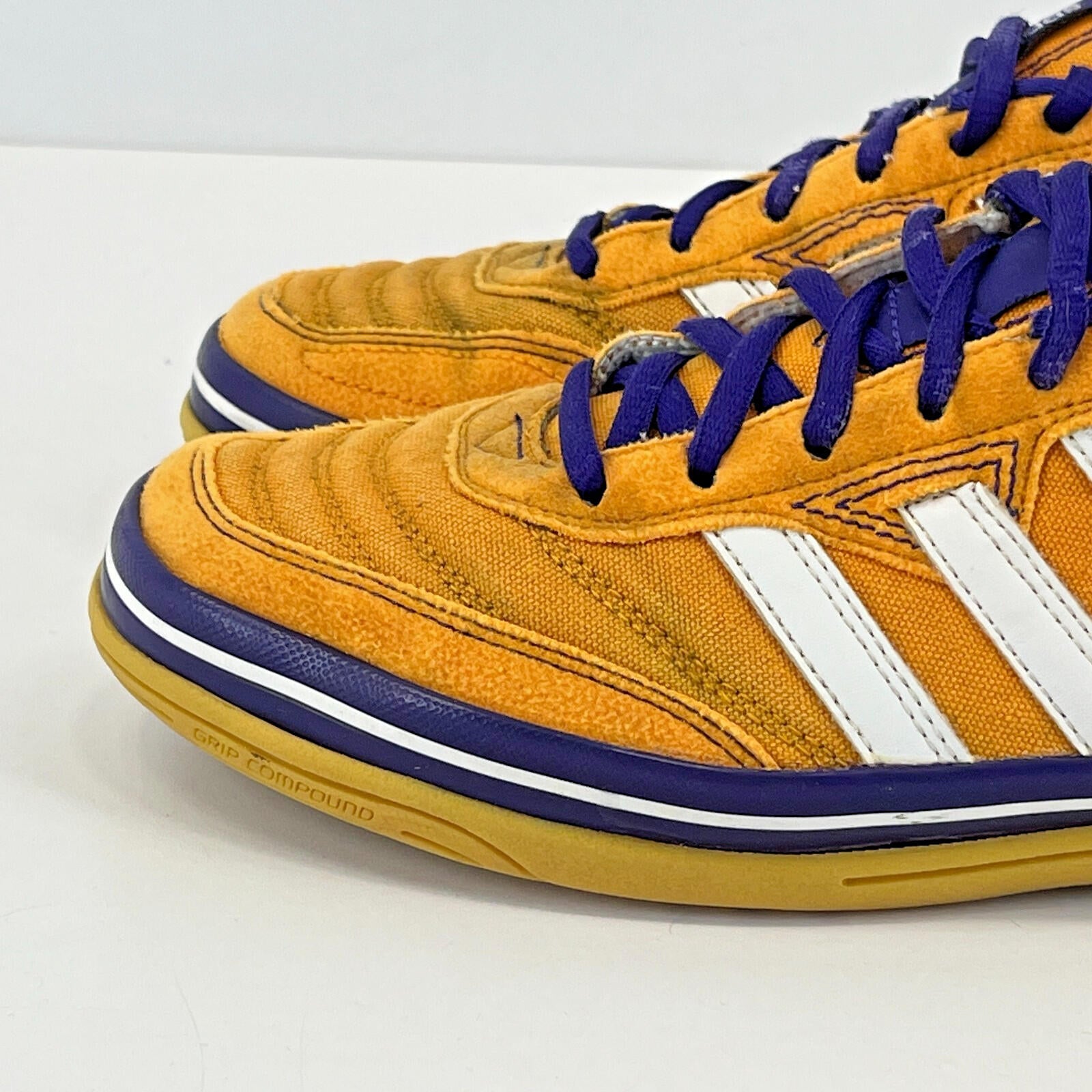 Rare Adidas Janeirinha Sala Indoor Football Trainers Shoes Yellow & Blue UK 7.5