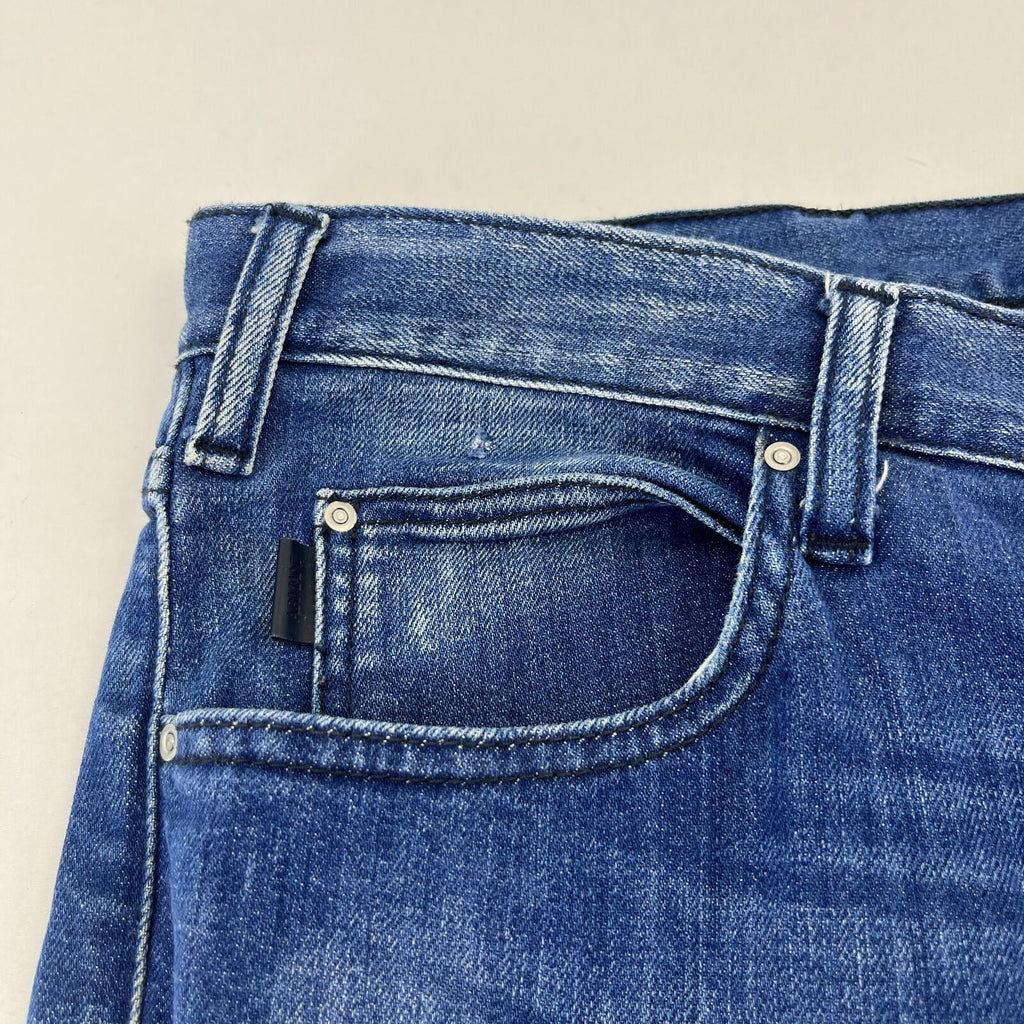 Armani Men's Jeans in Blue Denim W38" L31" Slim Fit Straight Leg