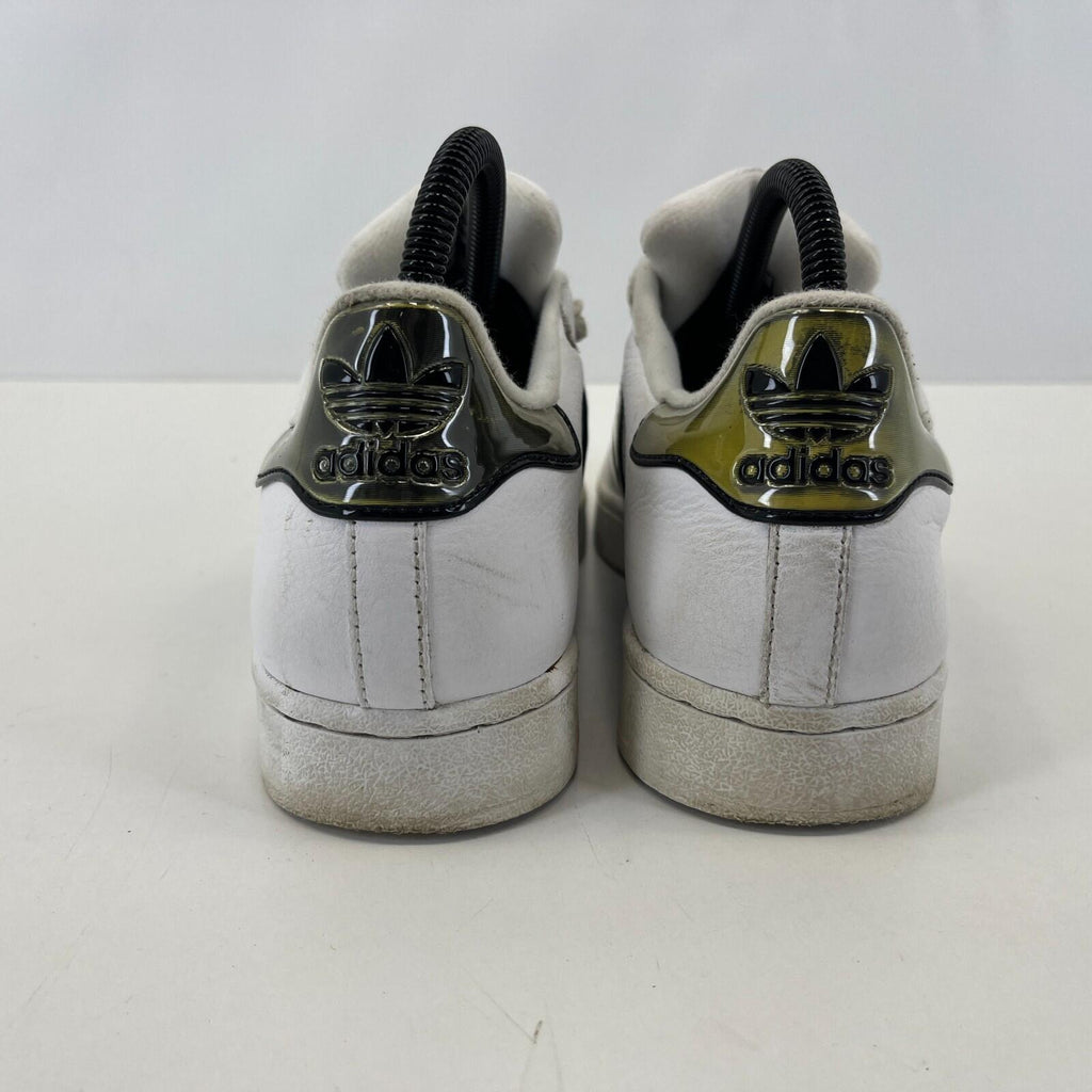 White Superstar Trainers in White & Bronze UK Women's size 5.5