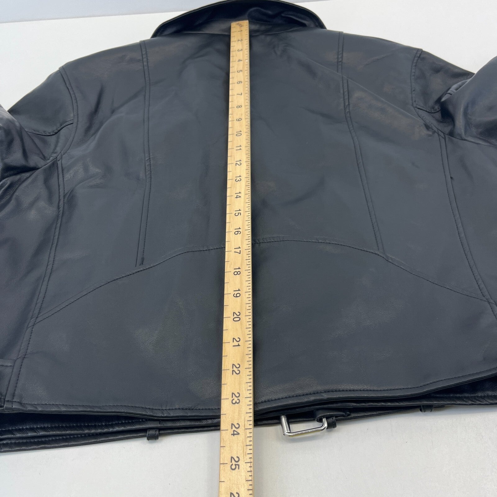 Be You Women’s Black Faux Leather Biker Jacket UK size 20 - New