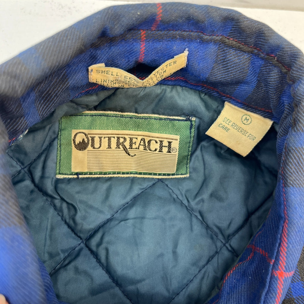 Outreach Men's Insulated Quilt Lined Shacket Jacket Lumberjack Shirt size M