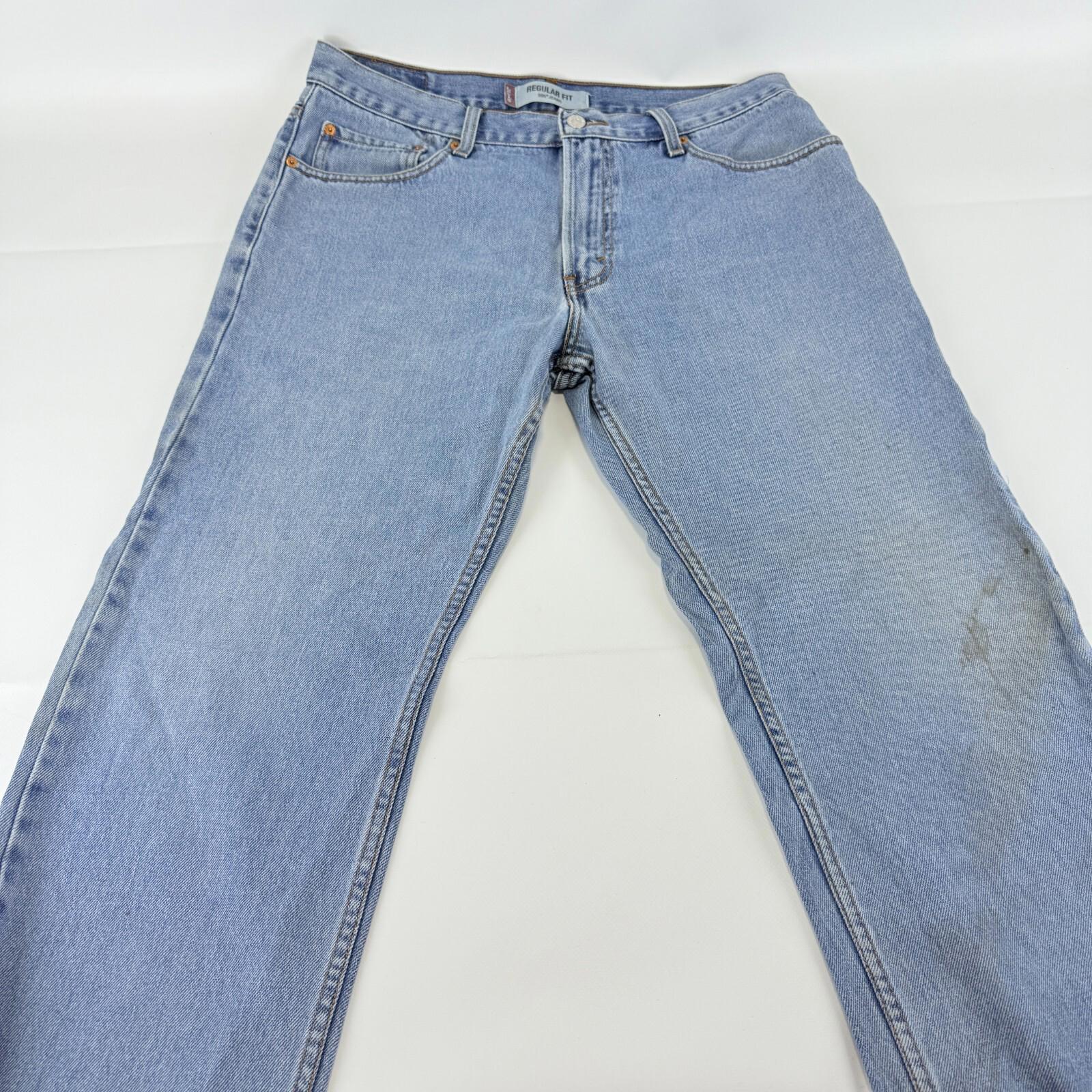 Vintage Levis 505 Jeans Stonewash Straight Blue W36" L29" Red Tab Denim