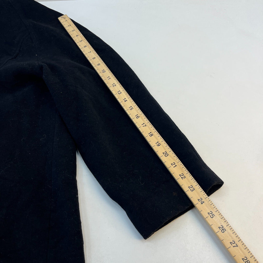 London Fog Men's Wool Blend Overcoat in Black Regular Mid Length size XL