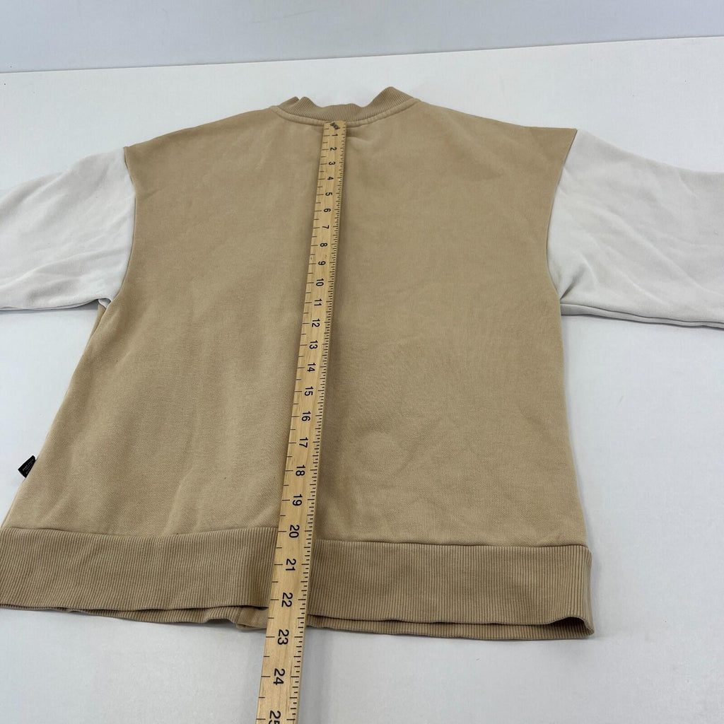Puma Varsity Track Jacket UK Men's size XS in Beige & Cream