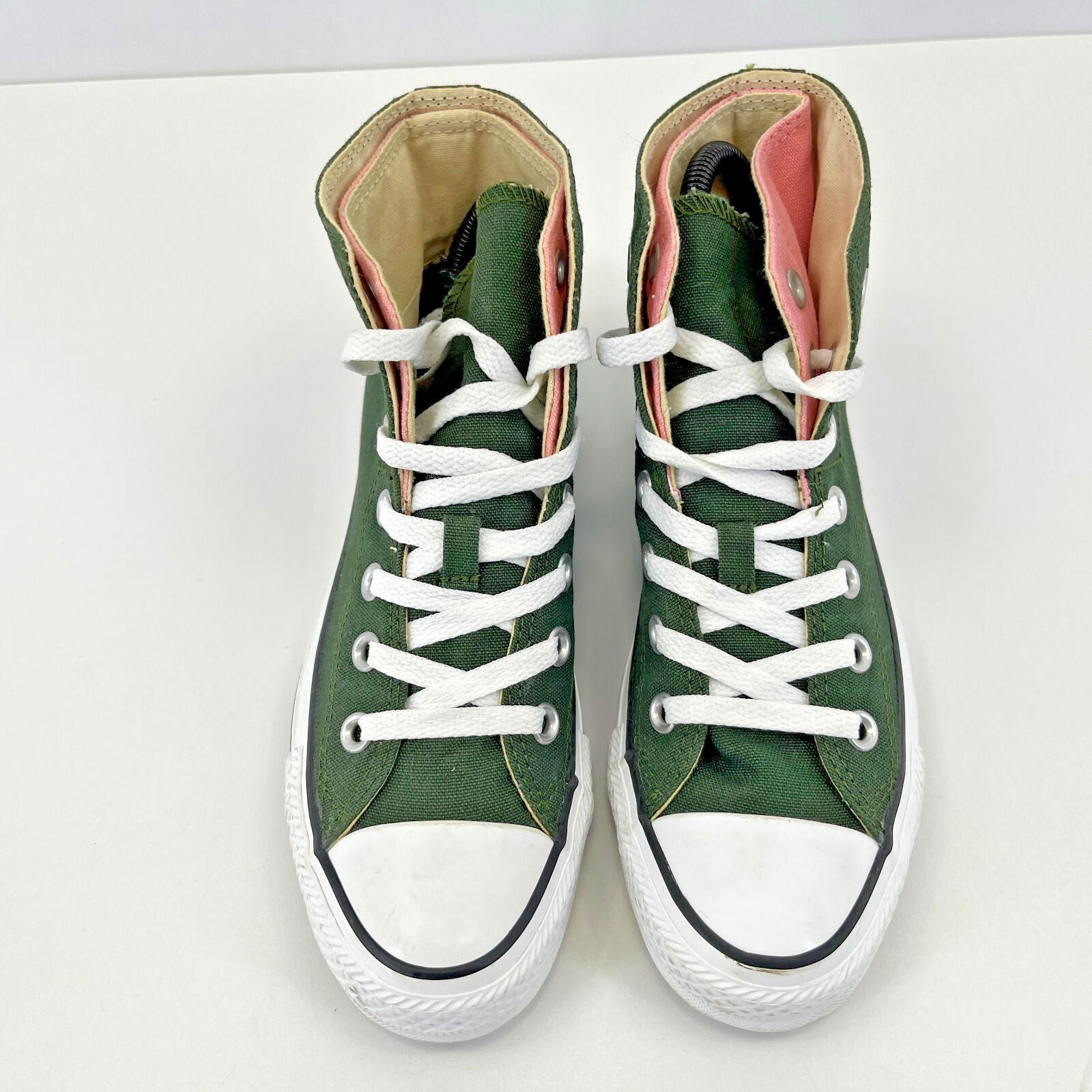 Converse All Star Chuck Taylor Double Layer Trainers Forest Green/Pink UK size 4