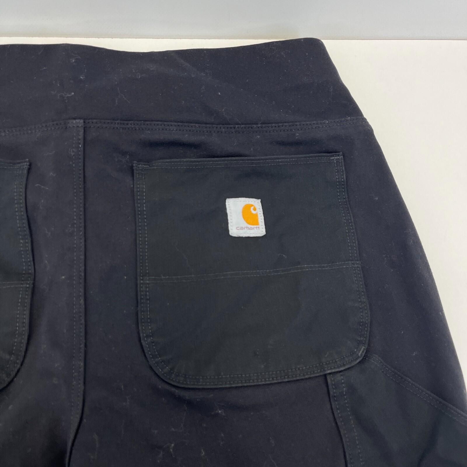 Carhartt Womens Black Regular Fit Fitted Trousers size M (8-10)