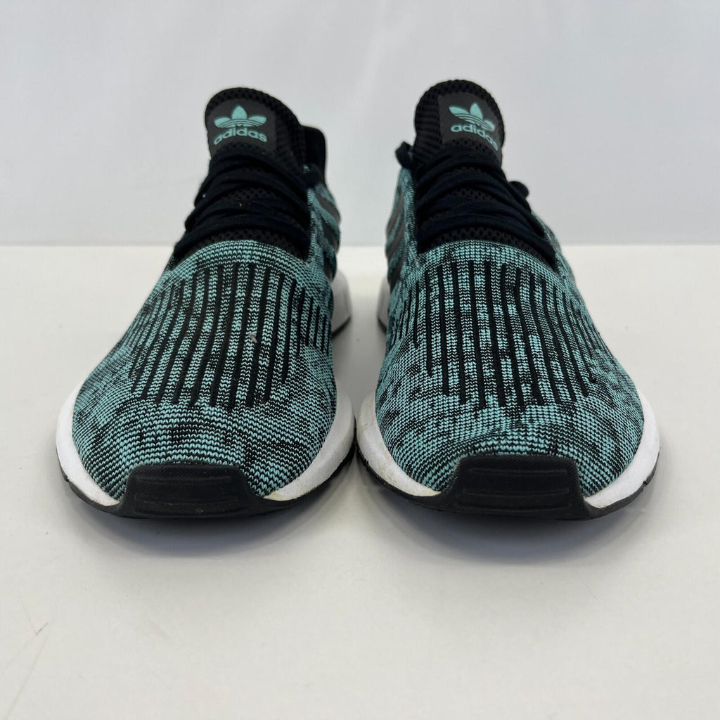 Adidas Swift Run Mens Trainers Mint Green Mesh Knit UK size 10.5 - VGC