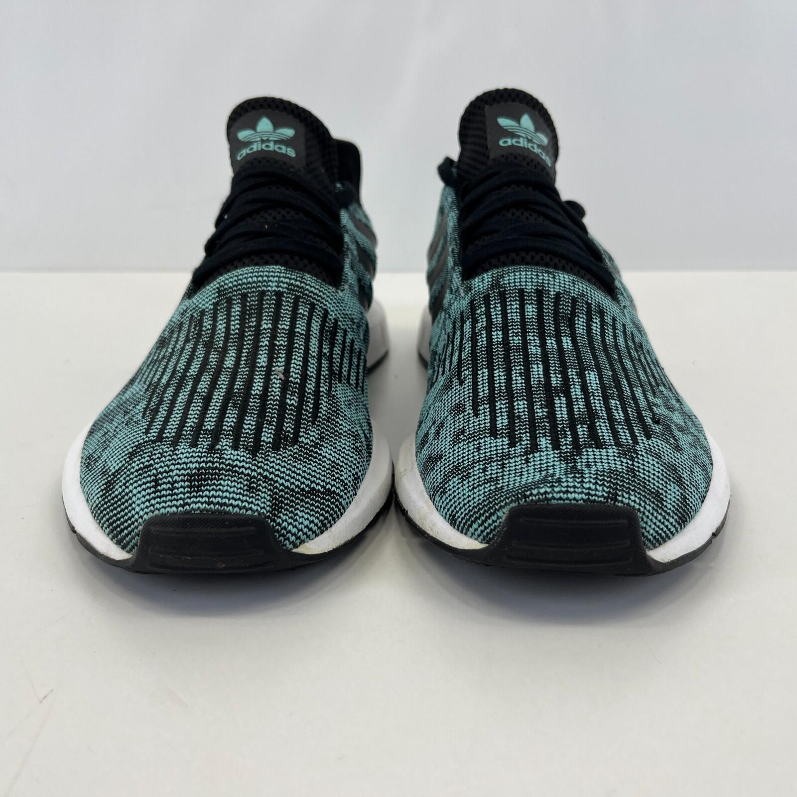 Adidas Swift Run Mens Trainers Mint Green Mesh Knit UK size 10.5 - VGC