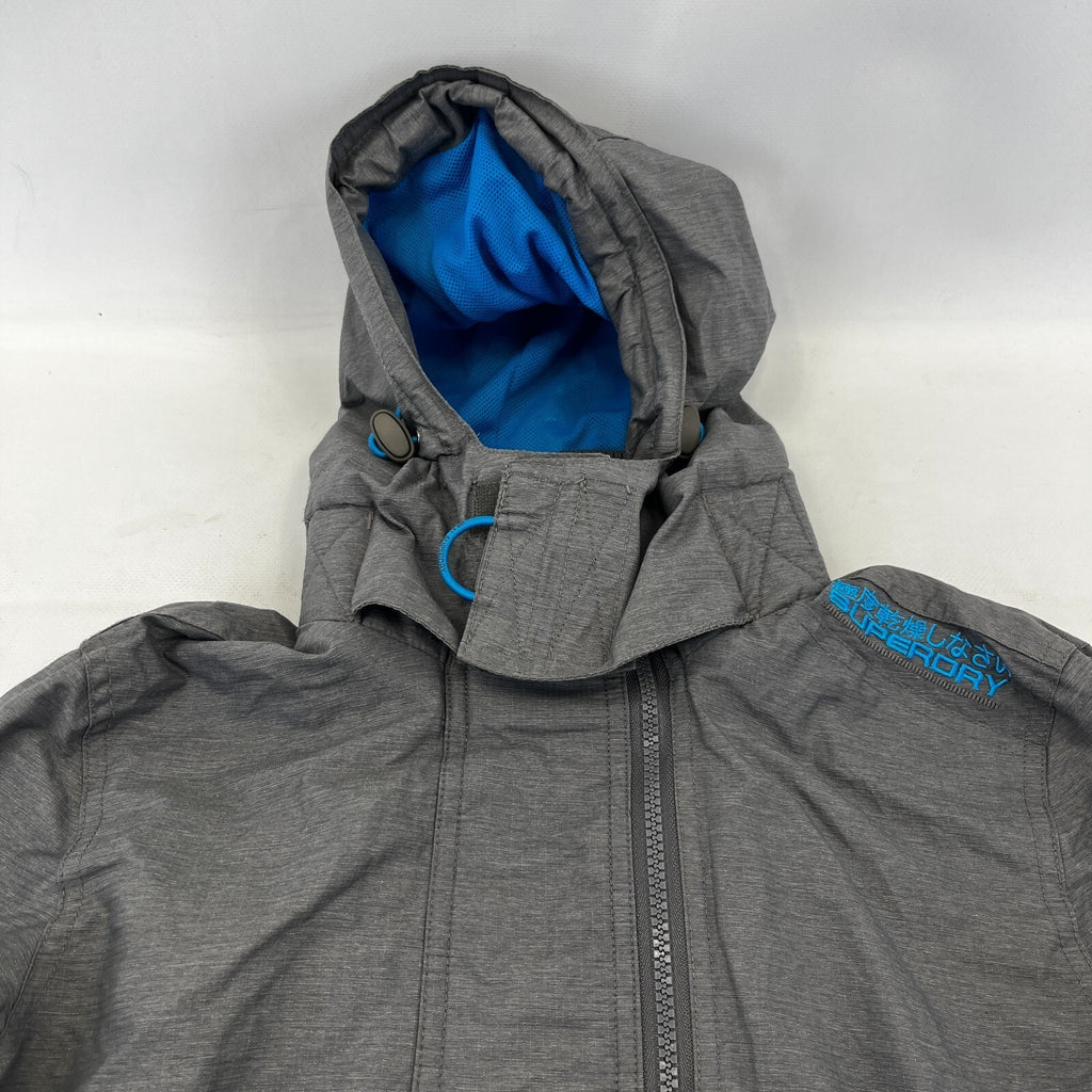 SuperDry Original Windcheater Jacket in Grey/Blue size Small Hooded