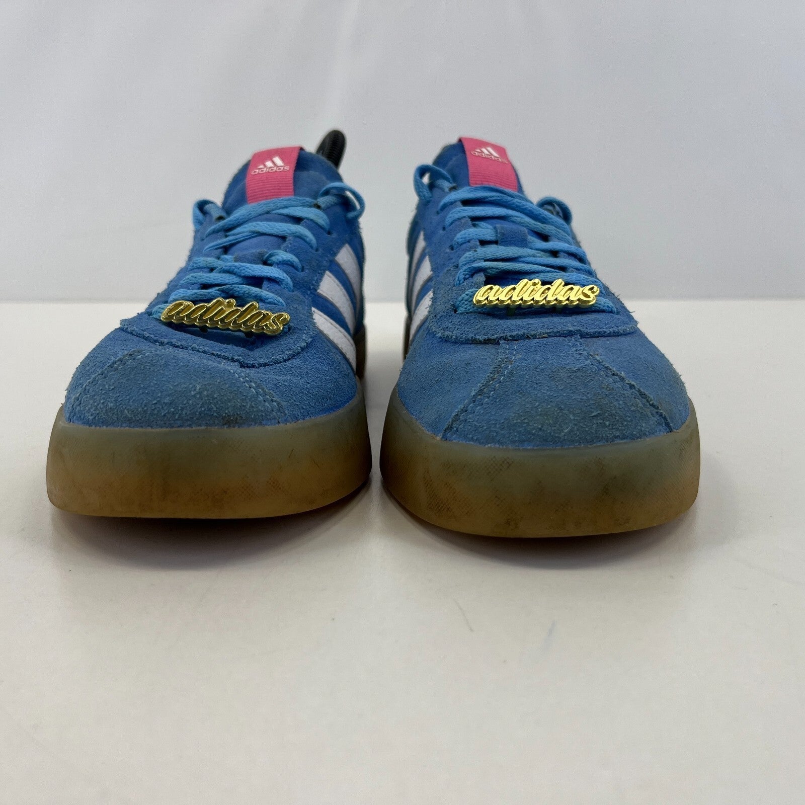 Adidas VL Court 3.0 Trainers Suede Shoes Baby Blue on Gum Soles UK 7 EU 40 2/3