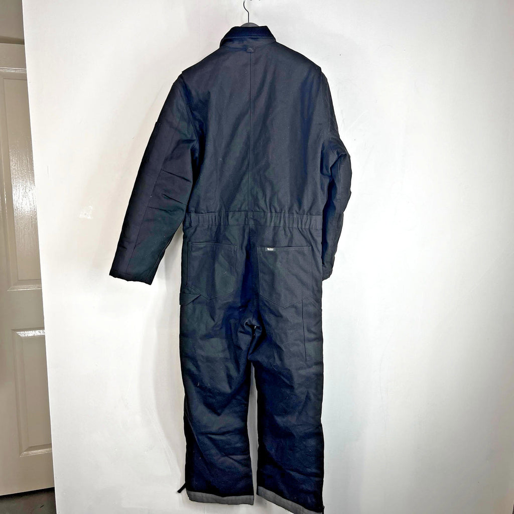 Walls Workwear Heavy Duty Overalls Quilted Insulated in Black Medium Regular