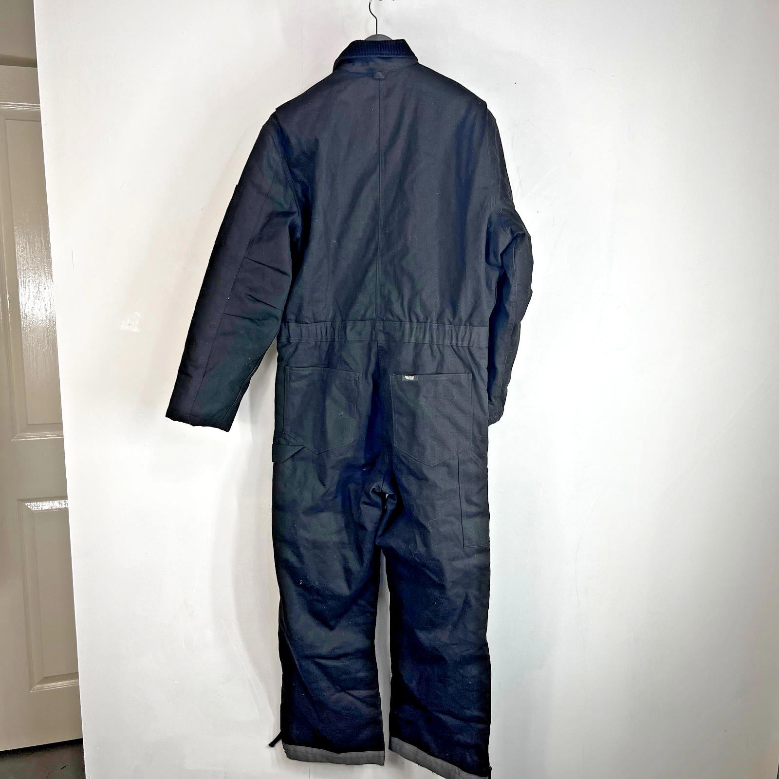 Walls Workwear Heavy Duty Overalls Quilted Insulated in Black Medium Regular