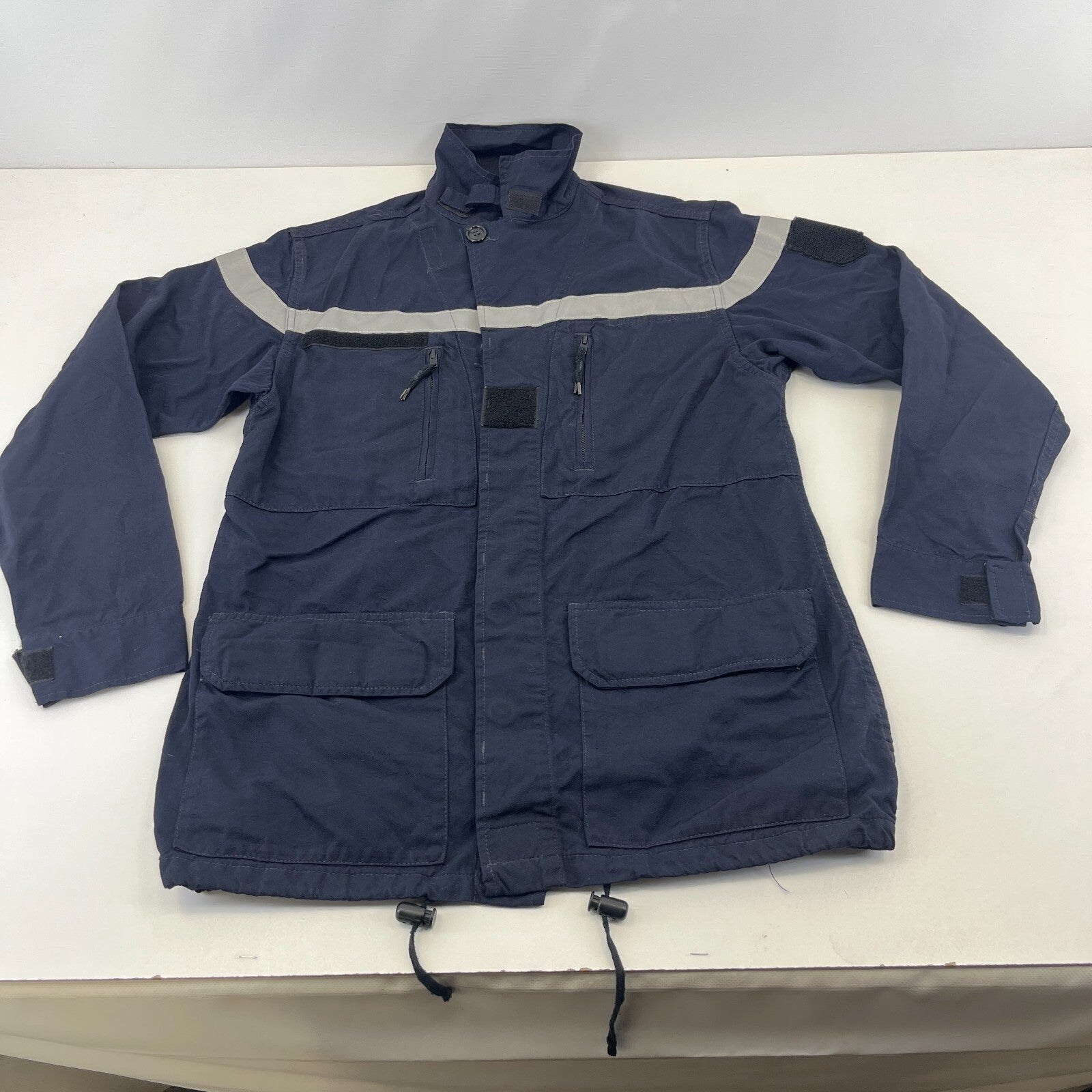 Balsan French Military Chore Jacket size 96L (UK M) Navy Blue Workwear Canvas