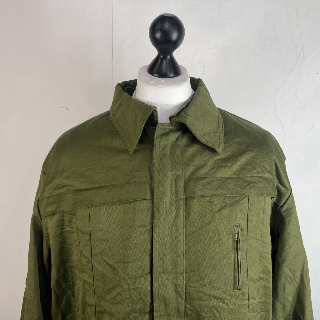 Vtg Norskin 80's German Polizei Denim Work Jacket Chore Coat OG Green Size EU 56