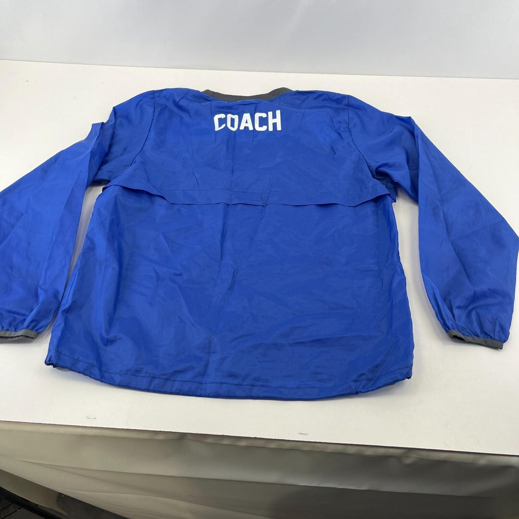 North Yorkshire Wildcats Waterproof Coach Pullover Top in Blue size M