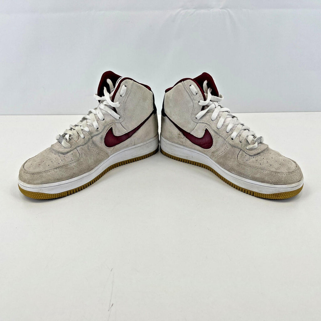 Nike Air Force 1 High Sculpt Suede in Light Grey White Maroon size UK 7 - EU 41