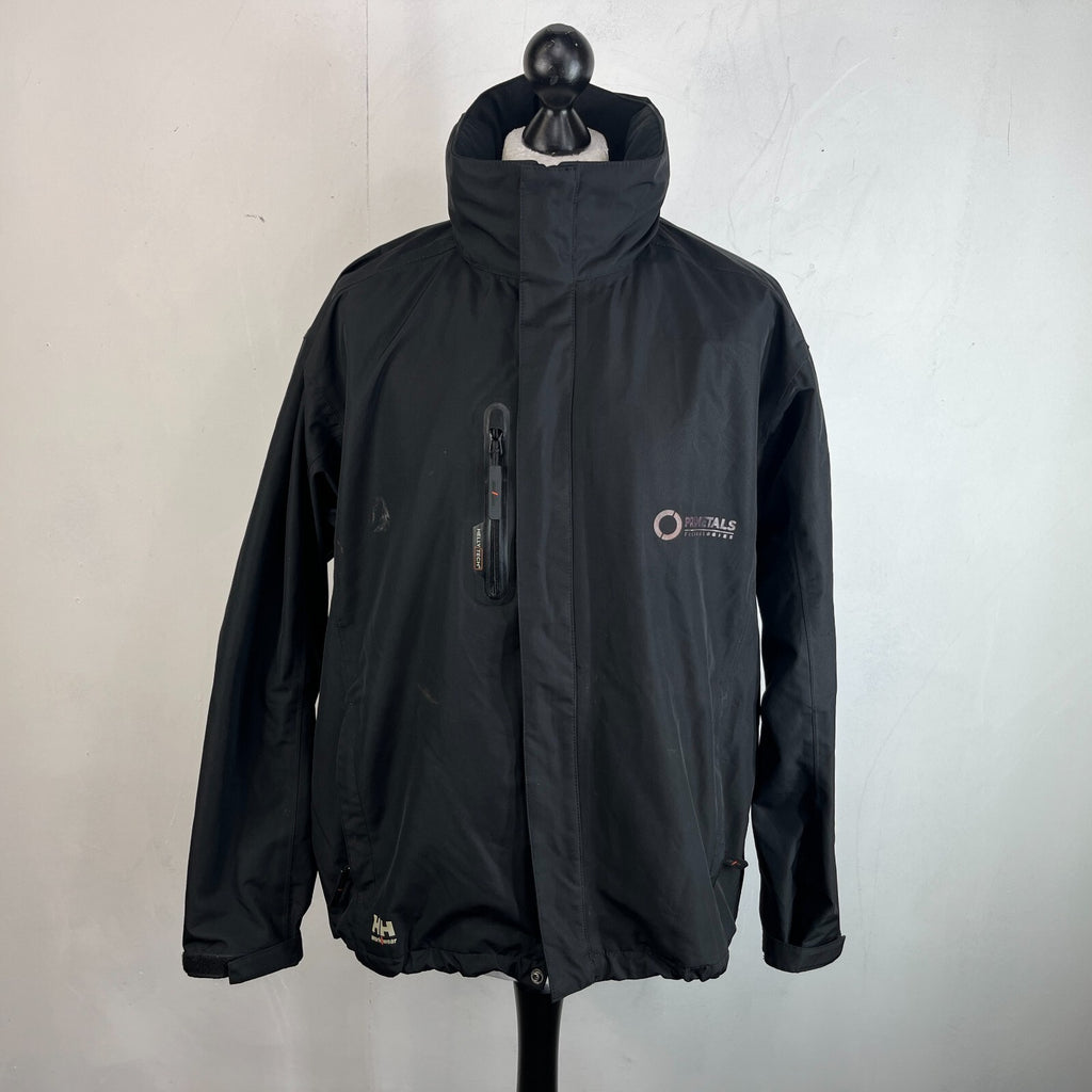 Helly Hansen Helly Tech Workwear Hooded Waterproof Jacket in Black size XL