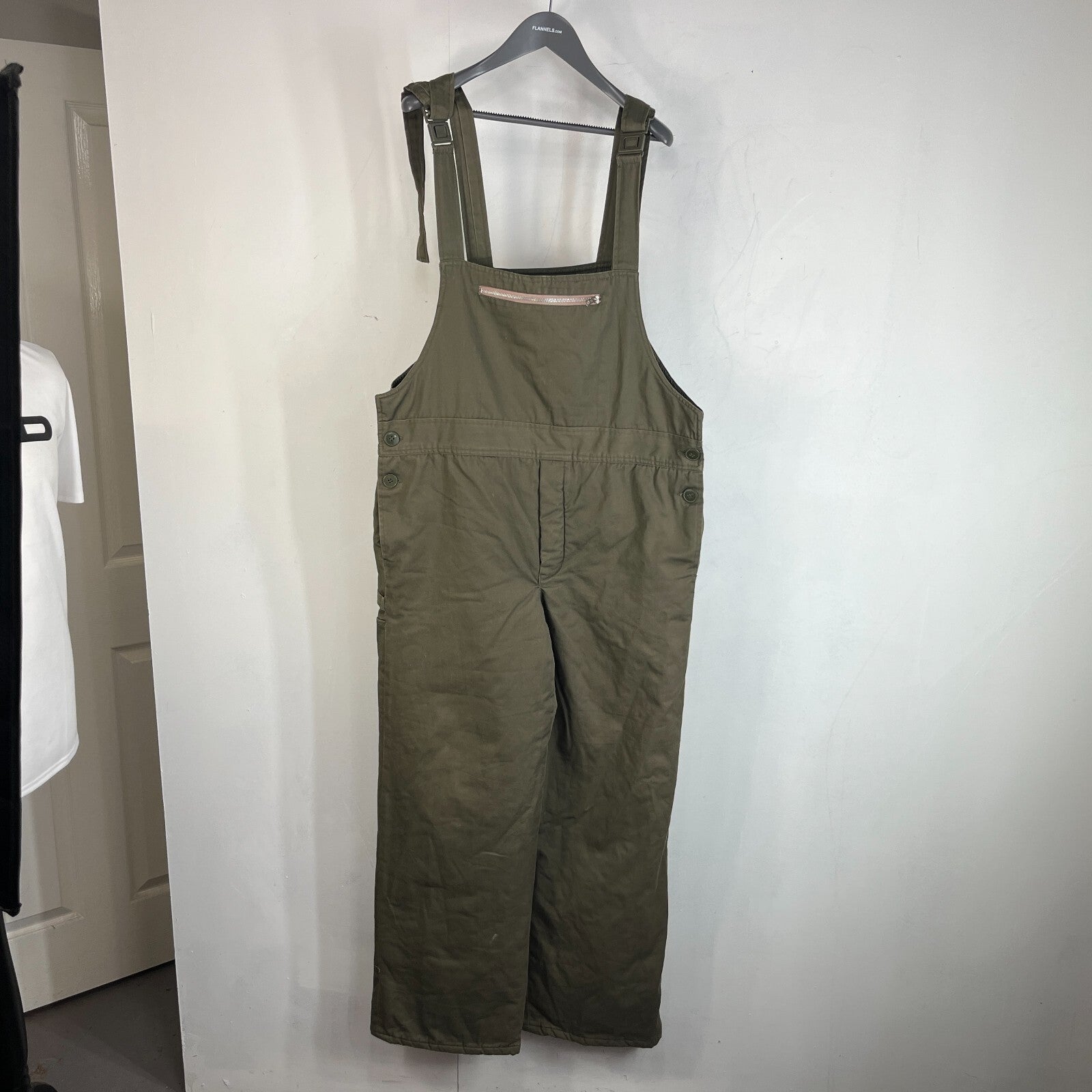 West Side Quilted Workwear Dungarees Green Overalls Bib & Brace size 54 Farmer