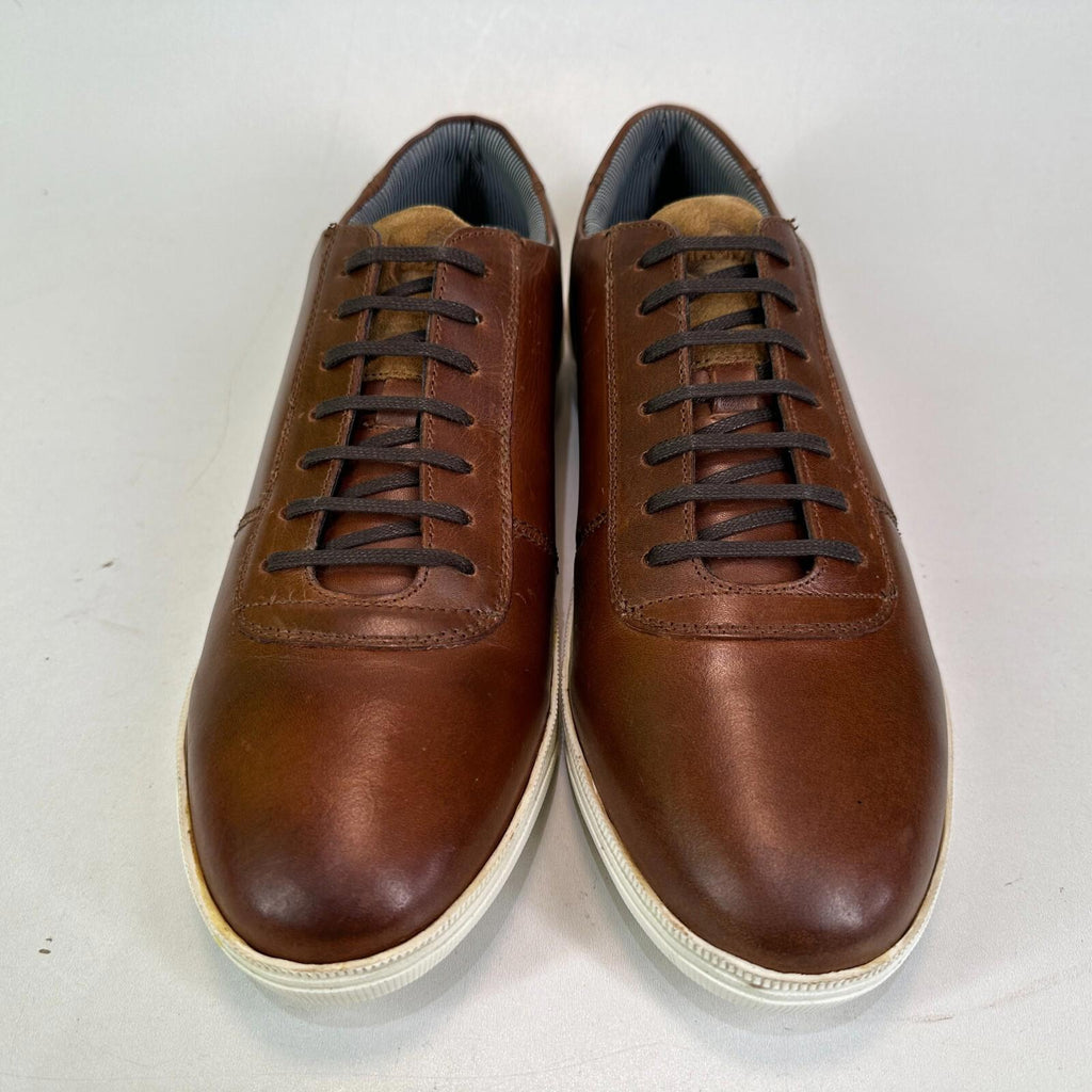 IKON Alton Tan Leather Casual Shoes with White Sole UK size 6 - NEW in Box