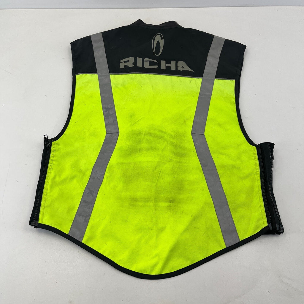 Richa Sleeveless Safety Motorcycle Jacket Motorbike Vest Hi-Vis Yellow size S-L