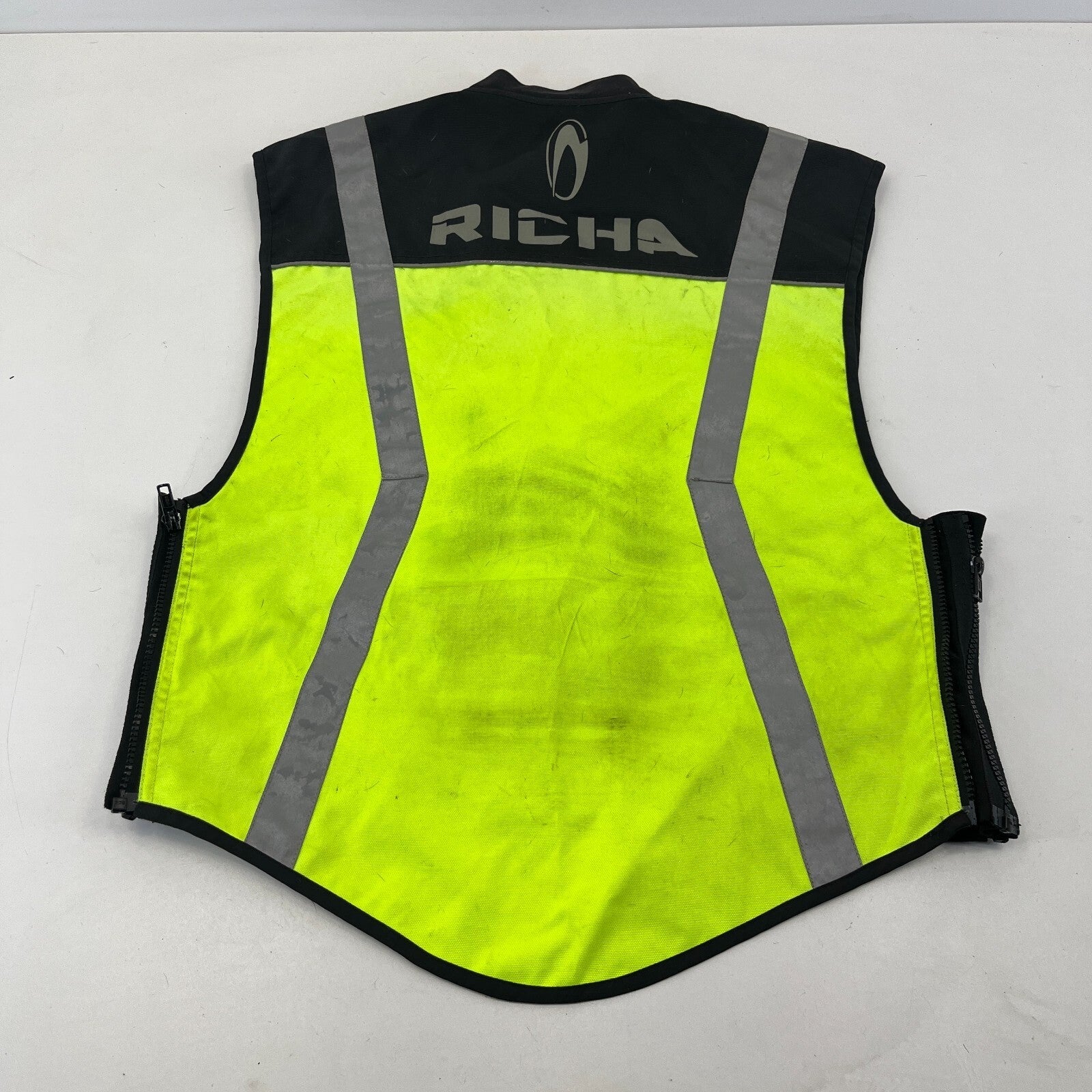 Richa Sleeveless Safety Motorcycle Jacket Motorbike Vest Hi-Vis Yellow size S-L